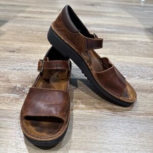 NOAT Sandals Size US/11 EU/41 Women's Dark Brown Leather Sandals